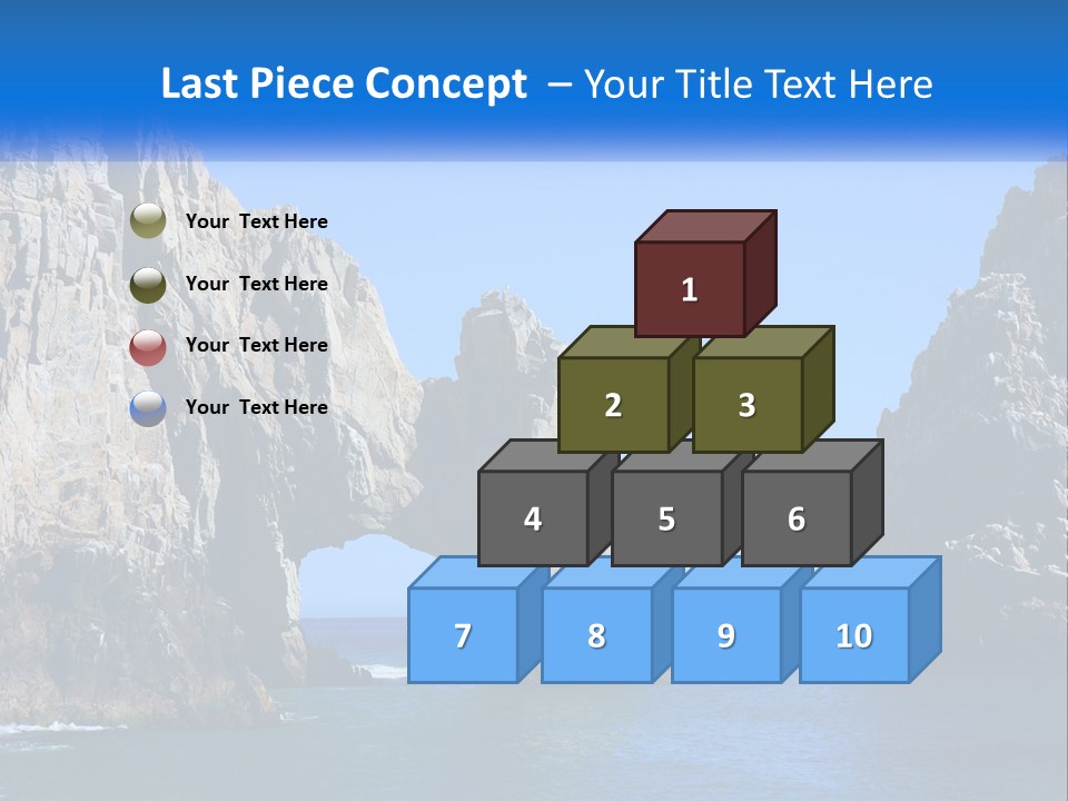 A Large Rock Formation In The Middle Of The Ocean PowerPoint Template