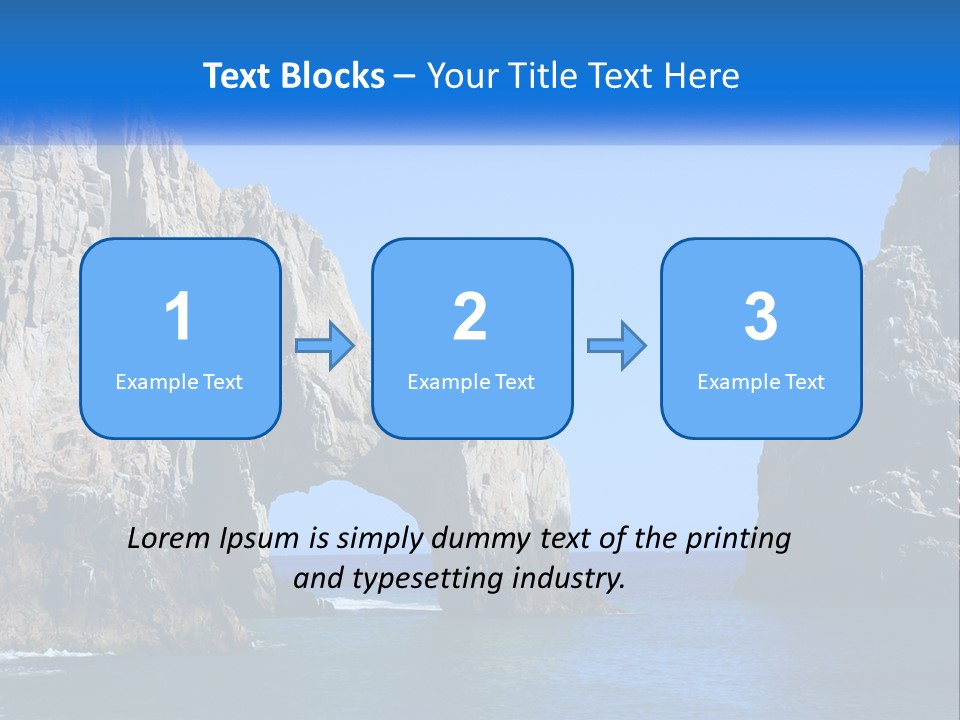 A Large Rock Formation In The Middle Of The Ocean PowerPoint Template