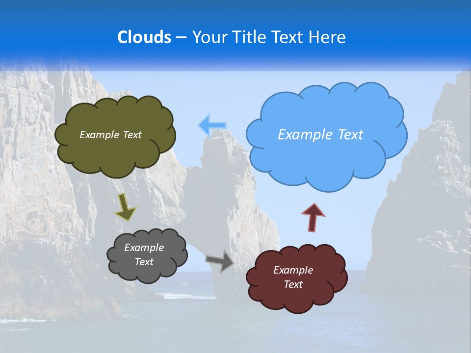 A Large Rock Formation In The Middle Of The Ocean PowerPoint Template