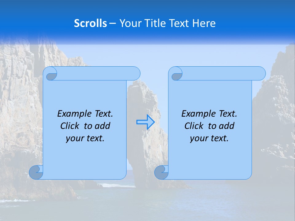 A Large Rock Formation In The Middle Of The Ocean PowerPoint Template