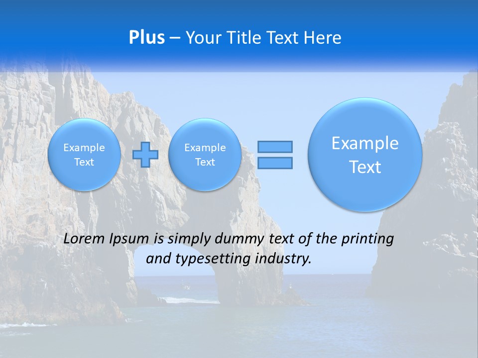 A Large Rock Formation In The Middle Of The Ocean PowerPoint Template
