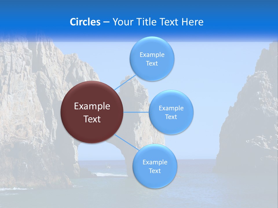 A Large Rock Formation In The Middle Of The Ocean PowerPoint Template