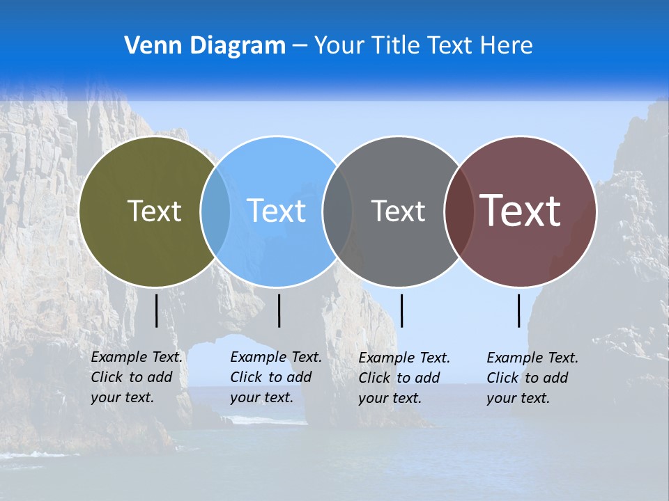 A Large Rock Formation In The Middle Of The Ocean PowerPoint Template
