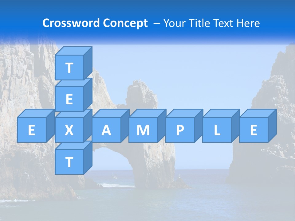 A Large Rock Formation In The Middle Of The Ocean PowerPoint Template