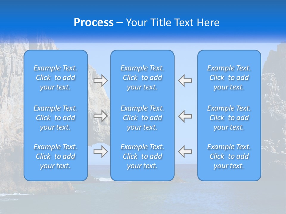 A Large Rock Formation In The Middle Of The Ocean PowerPoint Template
