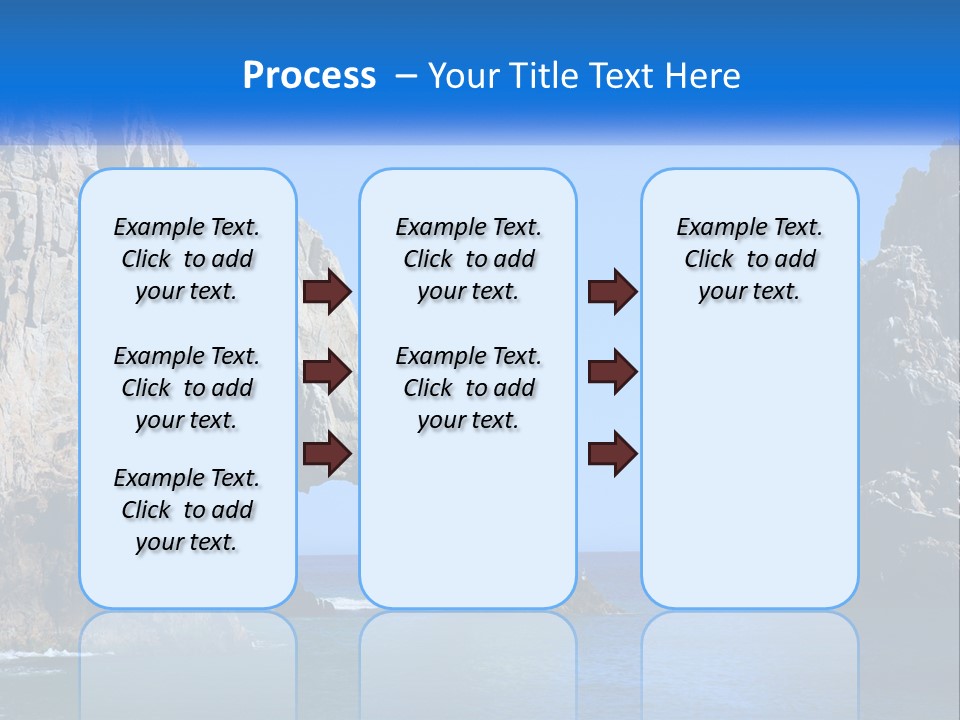 A Large Rock Formation In The Middle Of The Ocean PowerPoint Template