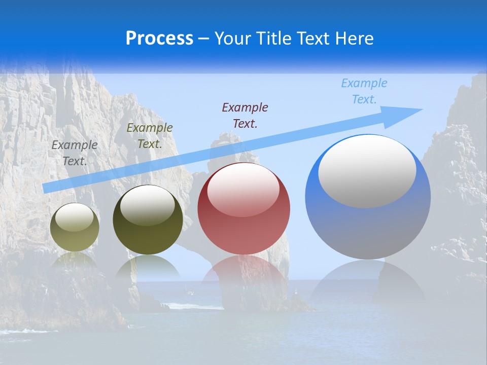 A Large Rock Formation In The Middle Of The Ocean PowerPoint Template