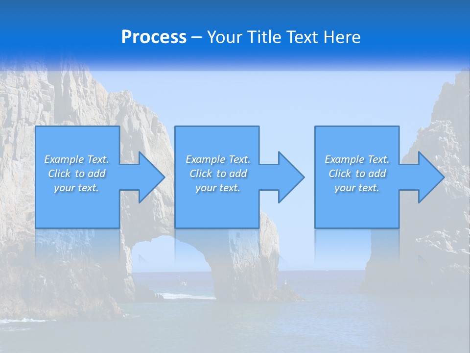 A Large Rock Formation In The Middle Of The Ocean PowerPoint Template