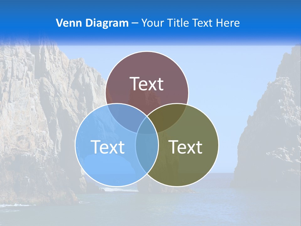 A Large Rock Formation In The Middle Of The Ocean PowerPoint Template