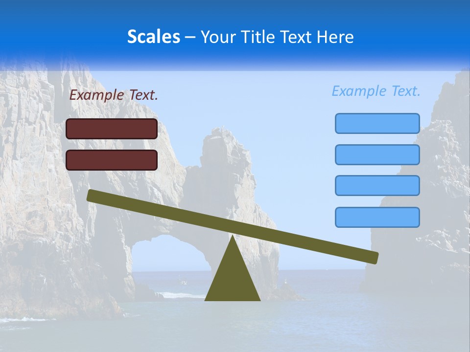 A Large Rock Formation In The Middle Of The Ocean PowerPoint Template