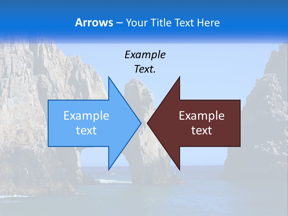 A Large Rock Formation In The Middle Of The Ocean PowerPoint Template