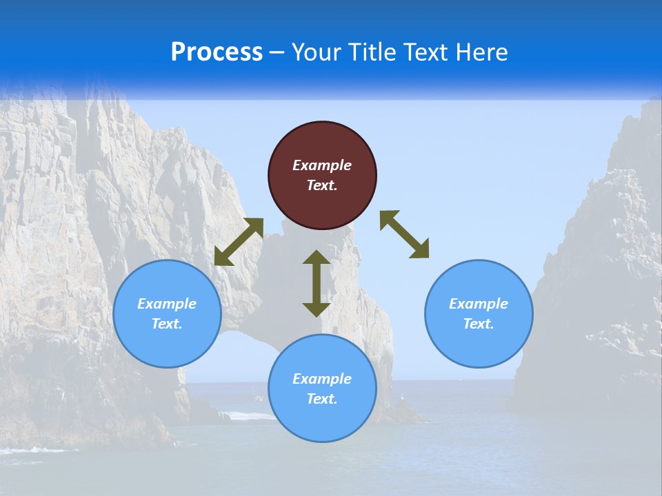 A Large Rock Formation In The Middle Of The Ocean PowerPoint Template