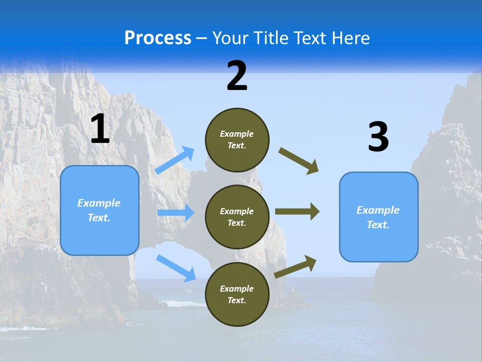 A Large Rock Formation In The Middle Of The Ocean PowerPoint Template