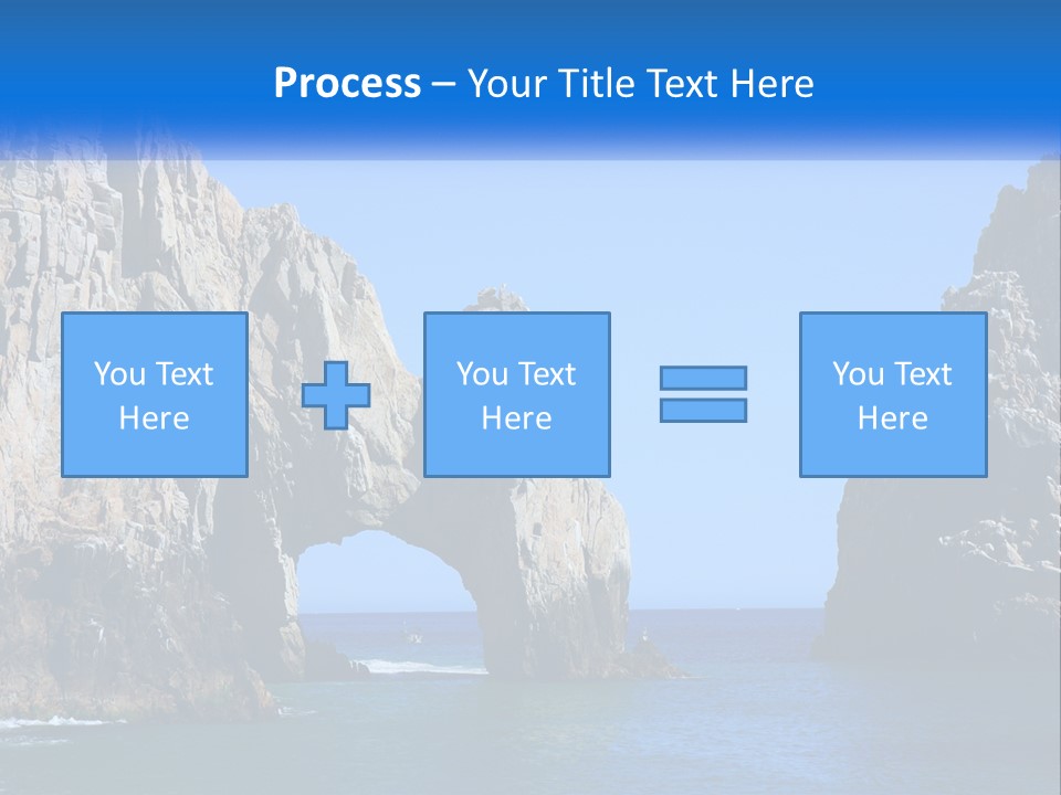 A Large Rock Formation In The Middle Of The Ocean PowerPoint Template