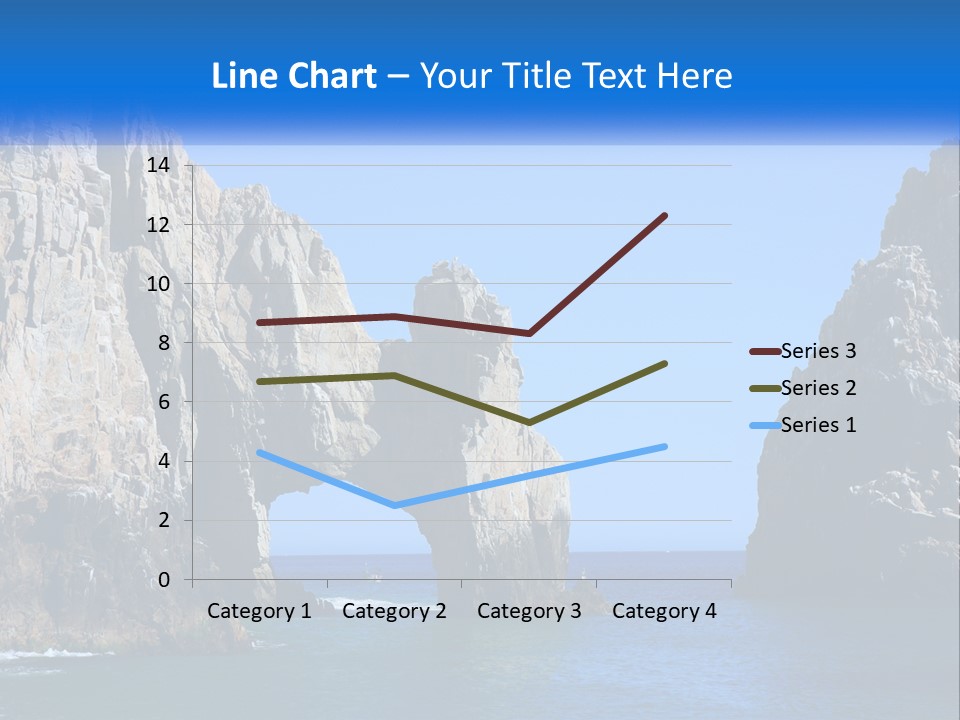 A Large Rock Formation In The Middle Of The Ocean PowerPoint Template