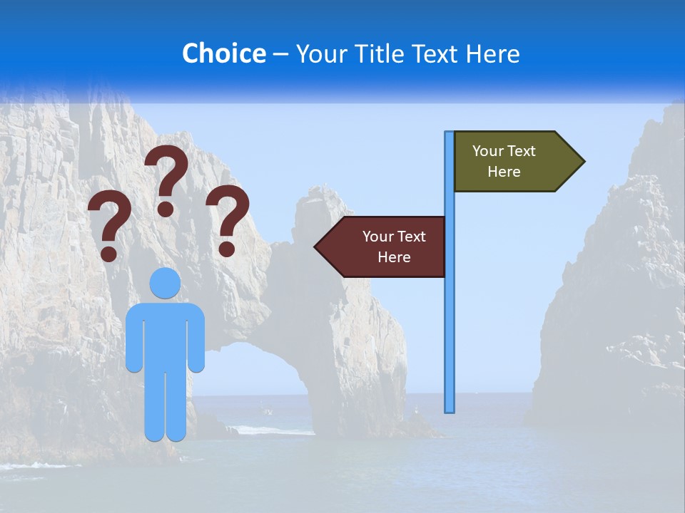 A Large Rock Formation In The Middle Of The Ocean PowerPoint Template