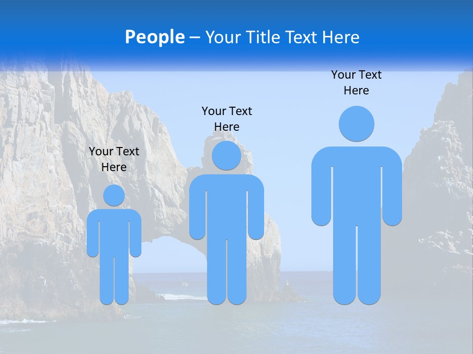 A Large Rock Formation In The Middle Of The Ocean PowerPoint Template