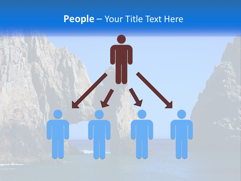 A Large Rock Formation In The Middle Of The Ocean PowerPoint Template