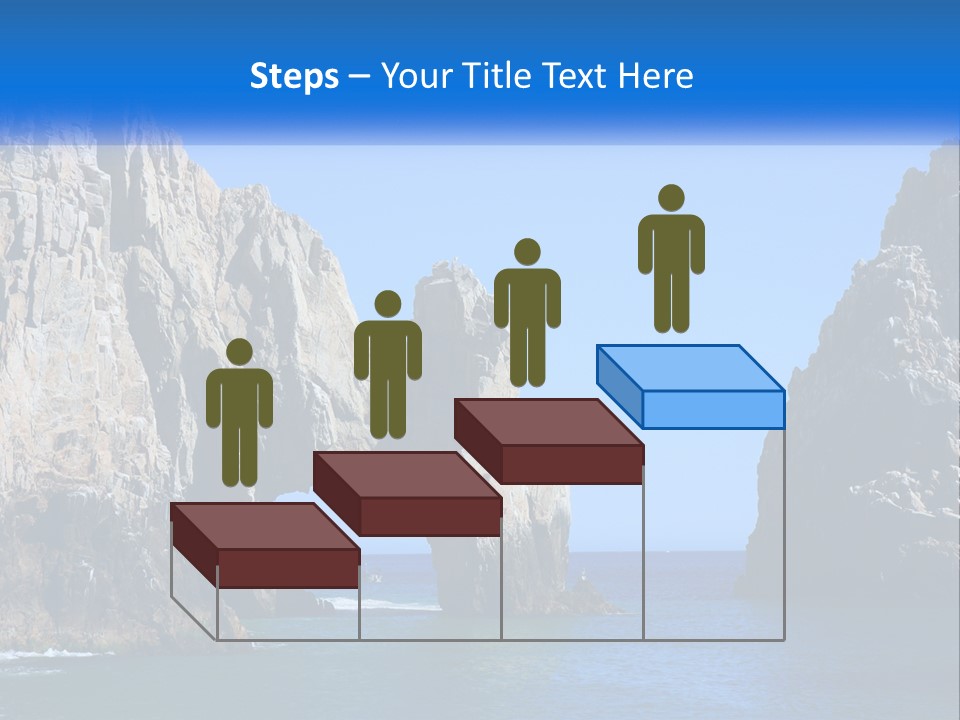 A Large Rock Formation In The Middle Of The Ocean PowerPoint Template