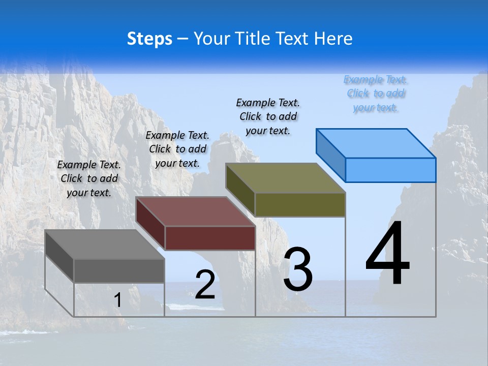 A Large Rock Formation In The Middle Of The Ocean PowerPoint Template