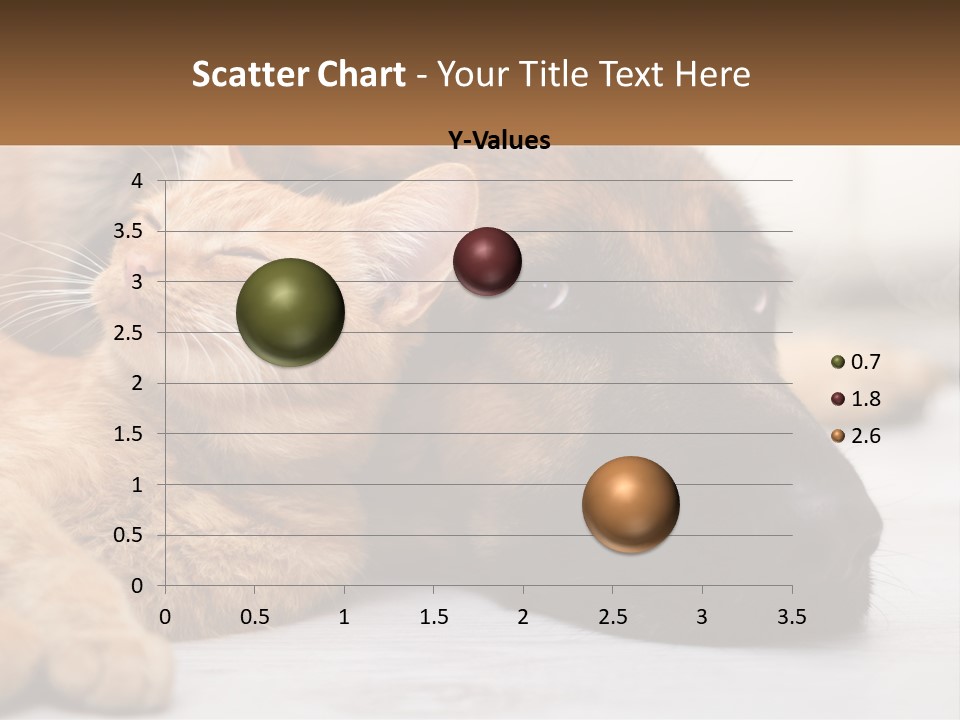 A Dog And A Cat Laying Next To Each Other PowerPoint Template