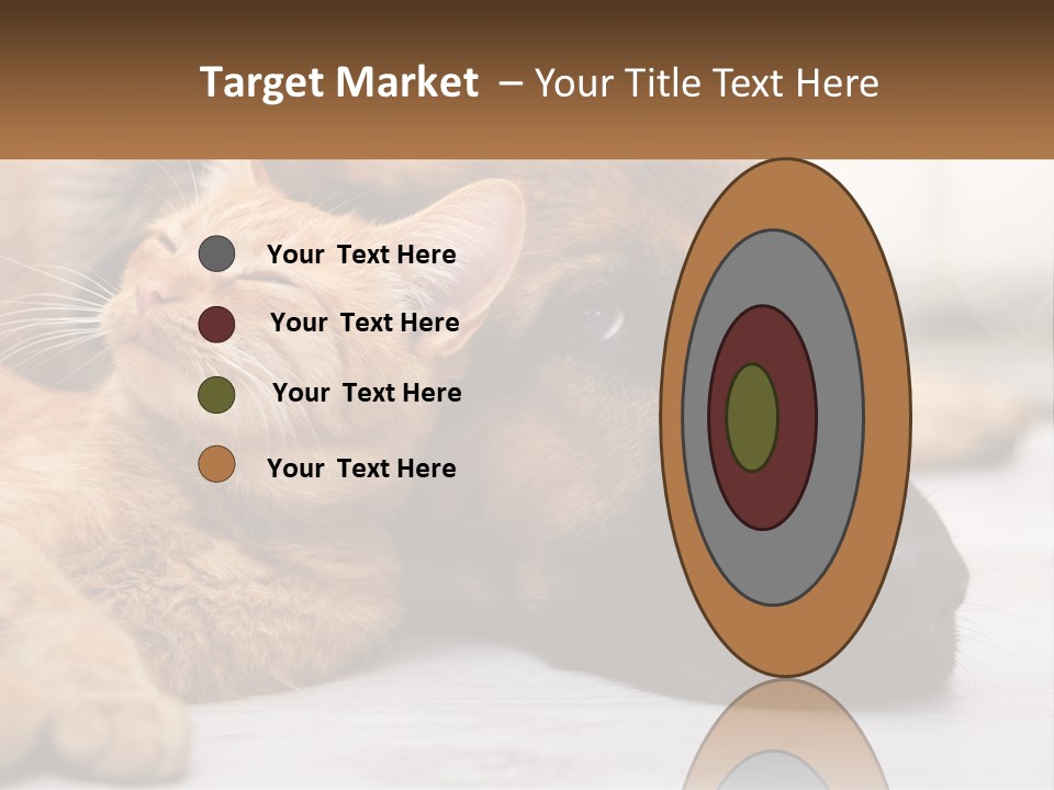 A Dog And A Cat Laying Next To Each Other PowerPoint Template