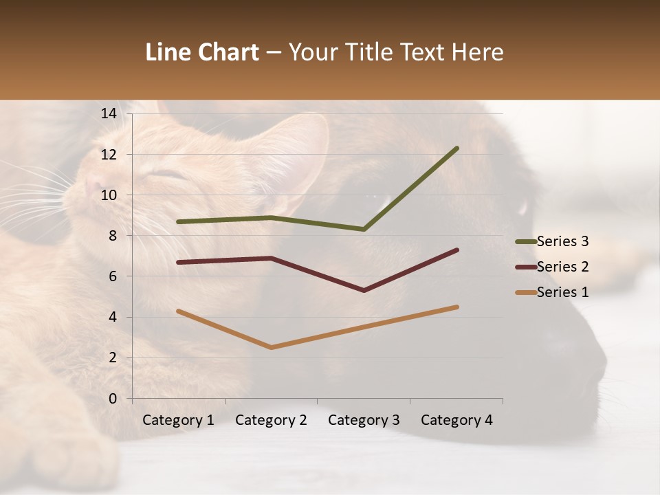 A Dog And A Cat Laying Next To Each Other PowerPoint Template