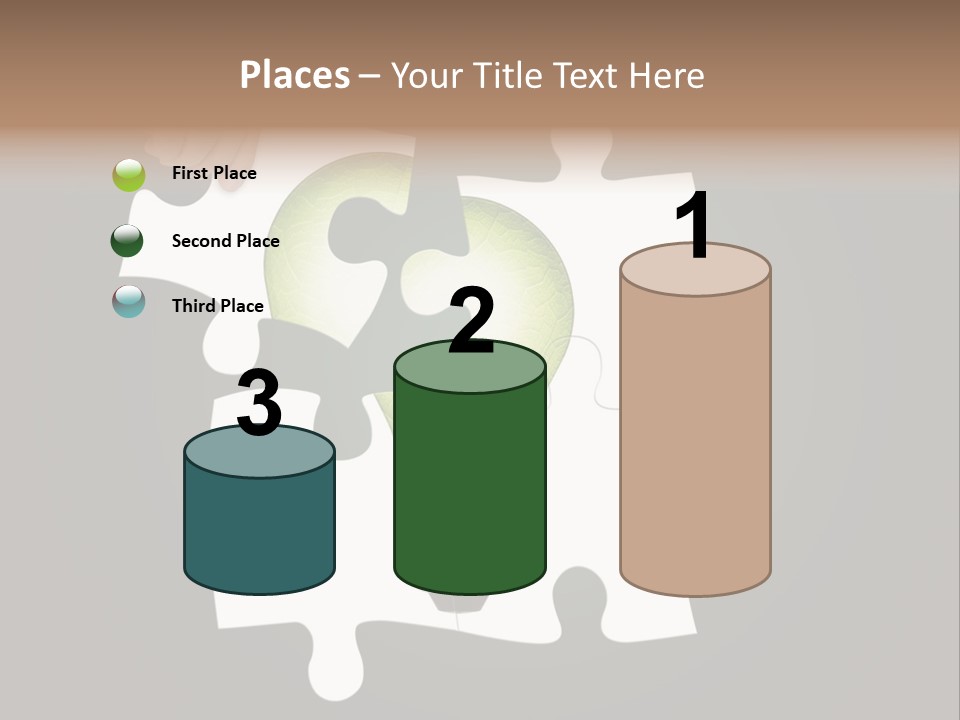 A Person Holding A Piece Of Puzzle With A Light Bulb PowerPoint Template