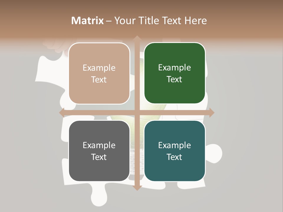 A Person Holding A Piece Of Puzzle With A Light Bulb PowerPoint Template