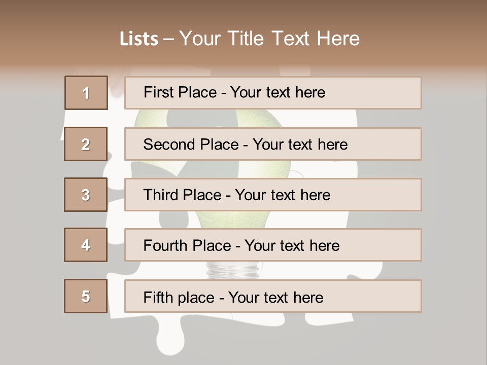 A Person Holding A Piece Of Puzzle With A Light Bulb PowerPoint Template