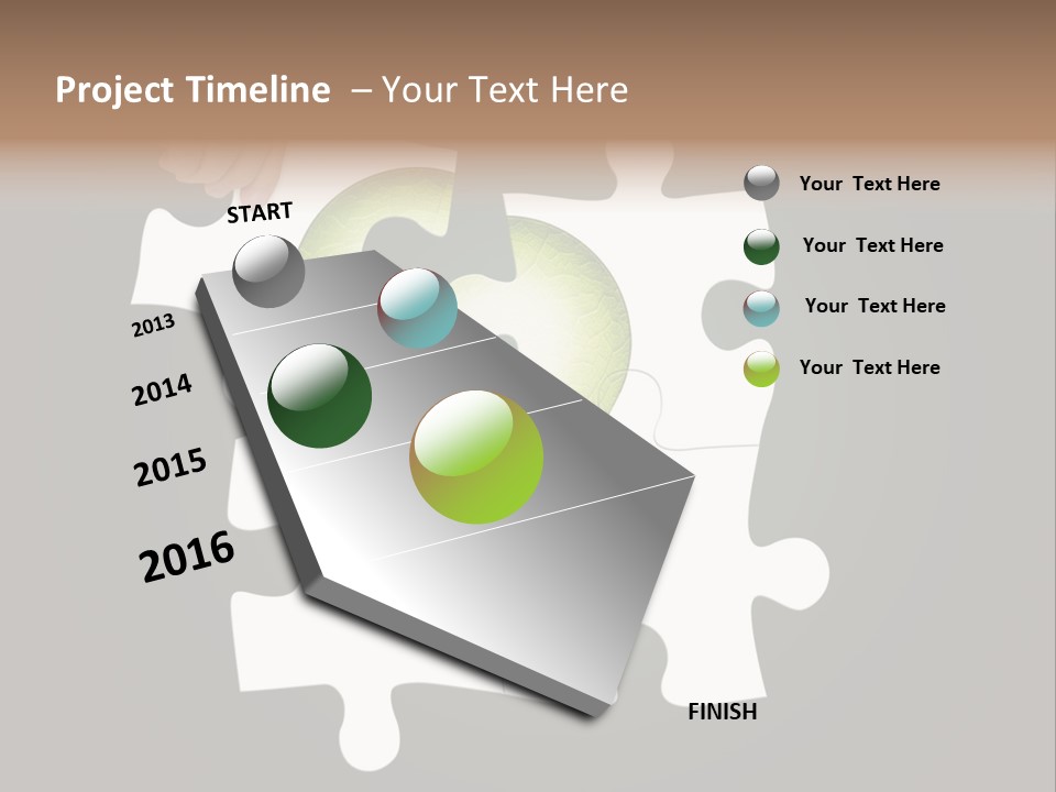 A Person Holding A Piece Of Puzzle With A Light Bulb PowerPoint Template