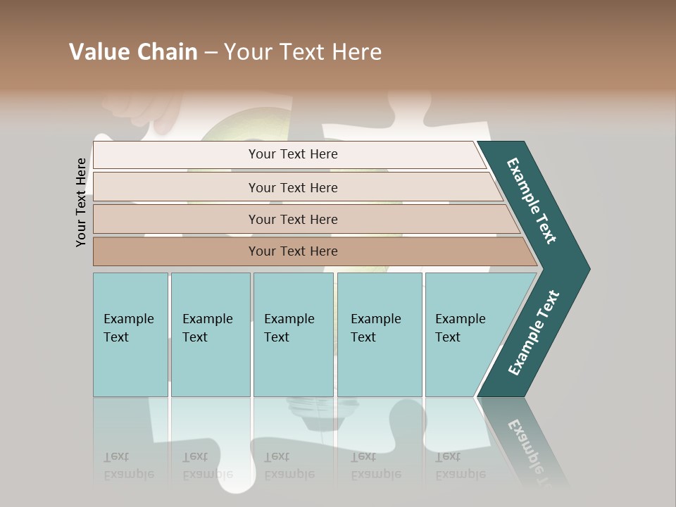 A Person Holding A Piece Of Puzzle With A Light Bulb PowerPoint Template