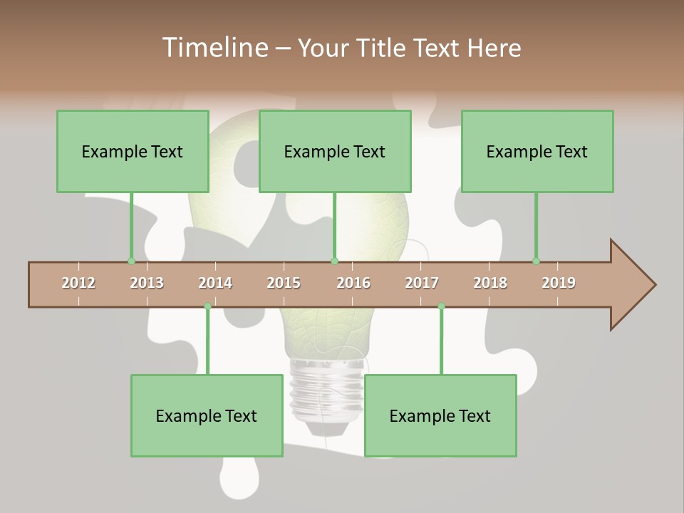 A Person Holding A Piece Of Puzzle With A Light Bulb PowerPoint Template