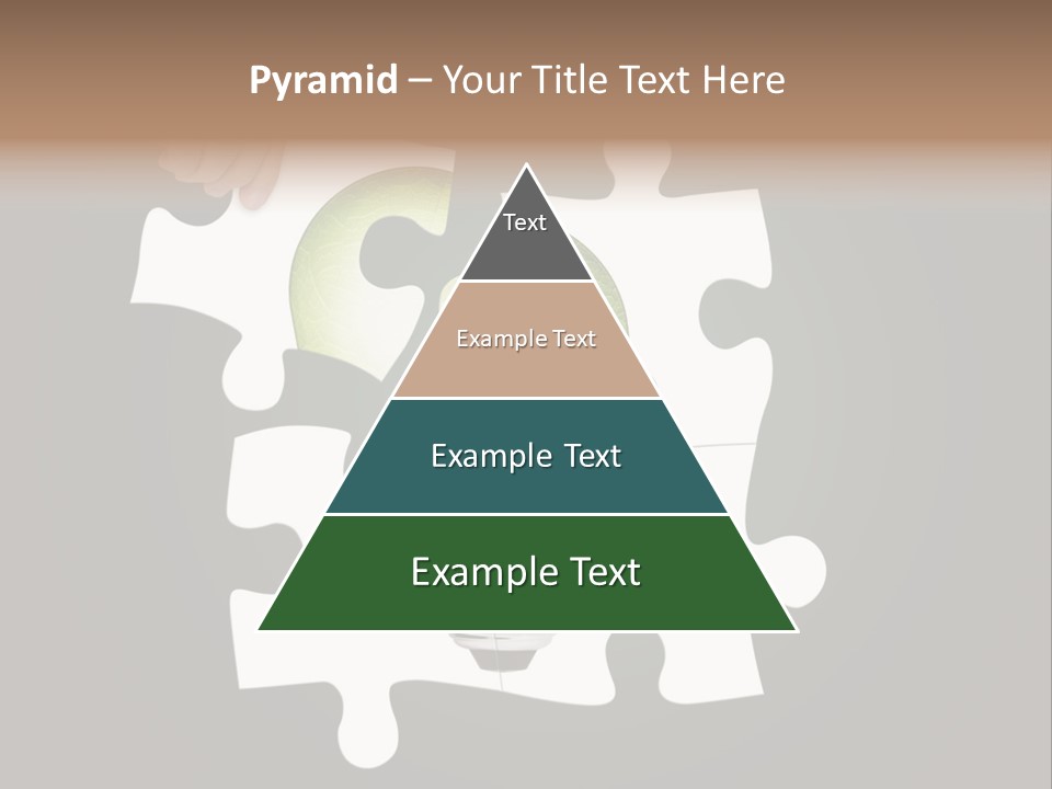 A Person Holding A Piece Of Puzzle With A Light Bulb PowerPoint Template