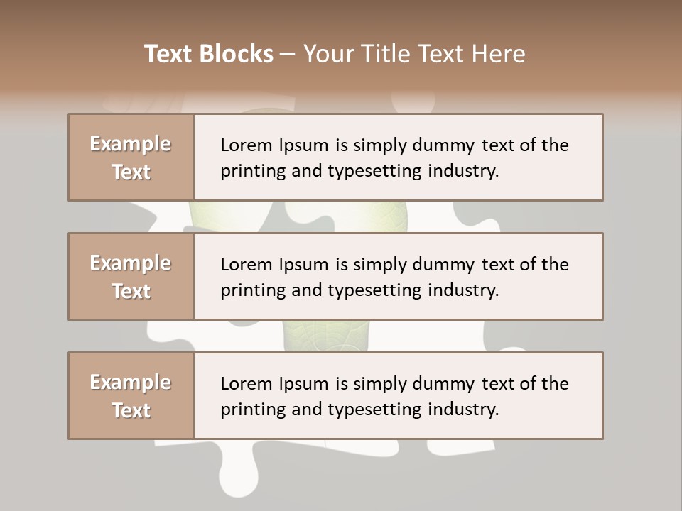 A Person Holding A Piece Of Puzzle With A Light Bulb PowerPoint Template