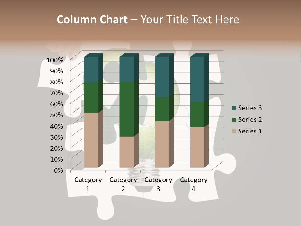 A Person Holding A Piece Of Puzzle With A Light Bulb PowerPoint Template
