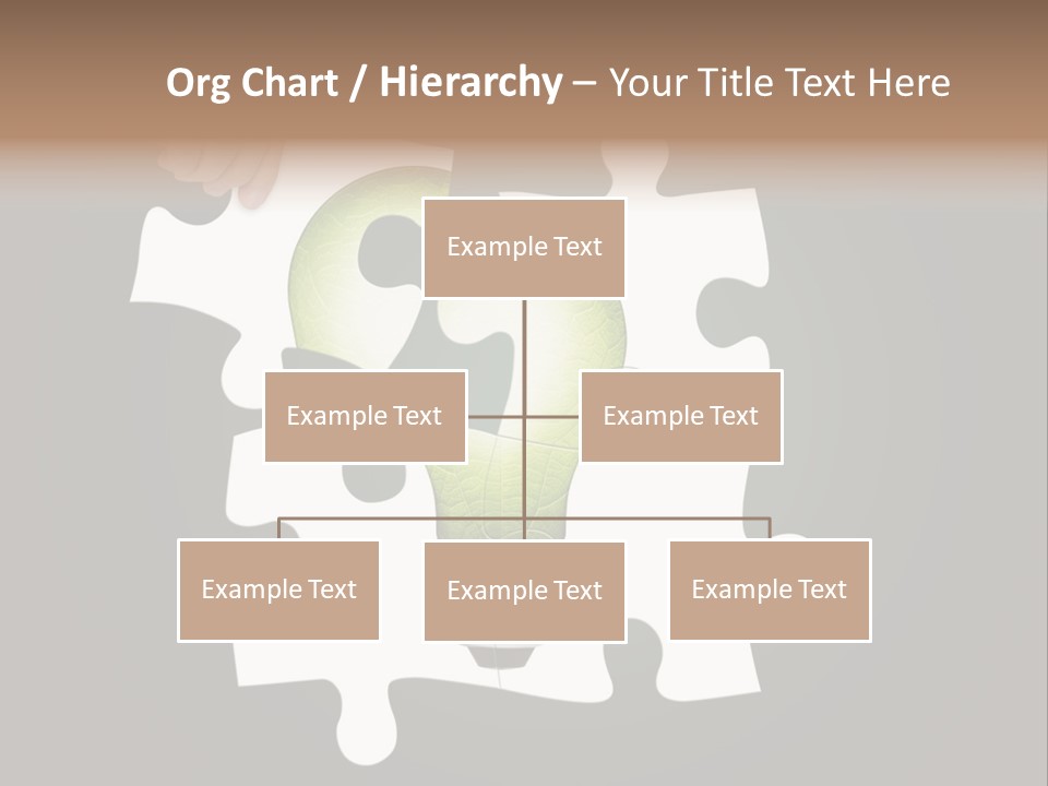 A Person Holding A Piece Of Puzzle With A Light Bulb PowerPoint Template