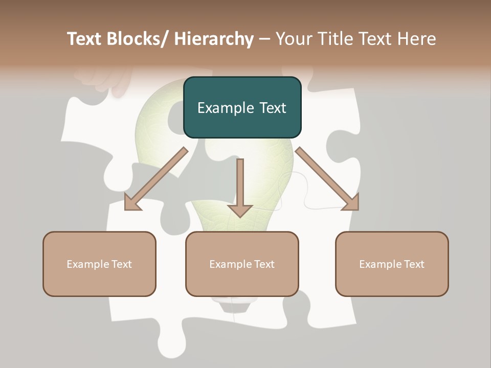 A Person Holding A Piece Of Puzzle With A Light Bulb PowerPoint Template