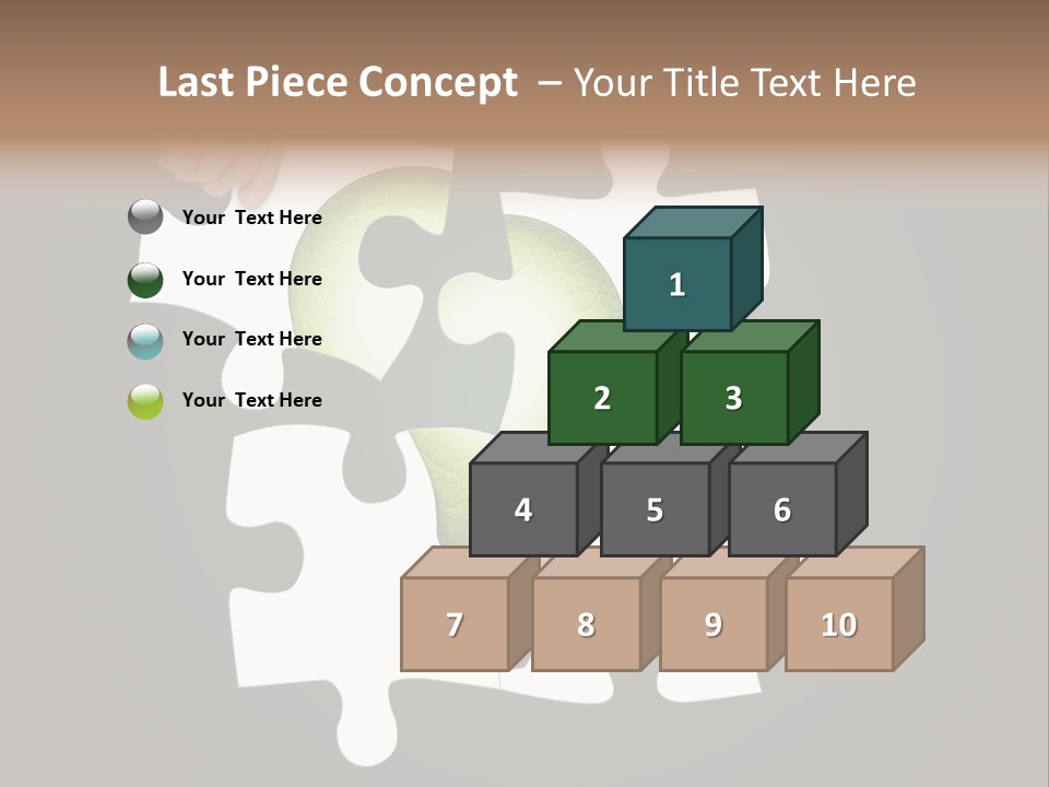 A Person Holding A Piece Of Puzzle With A Light Bulb PowerPoint Template