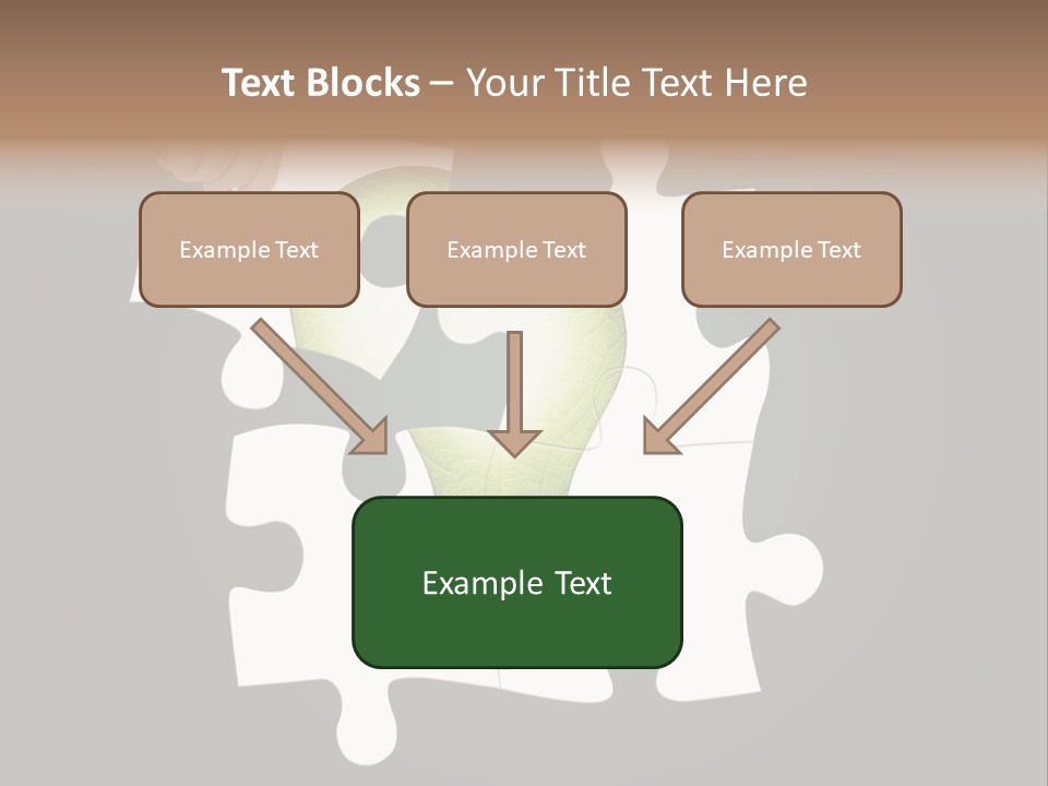 A Person Holding A Piece Of Puzzle With A Light Bulb PowerPoint Template