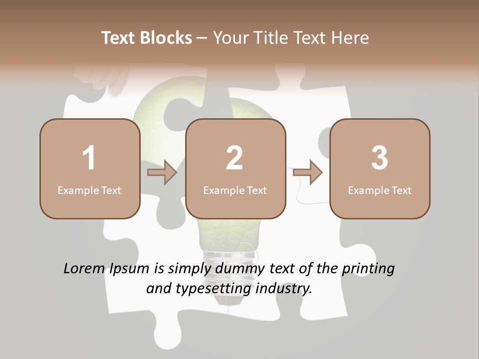 A Person Holding A Piece Of Puzzle With A Light Bulb PowerPoint Template