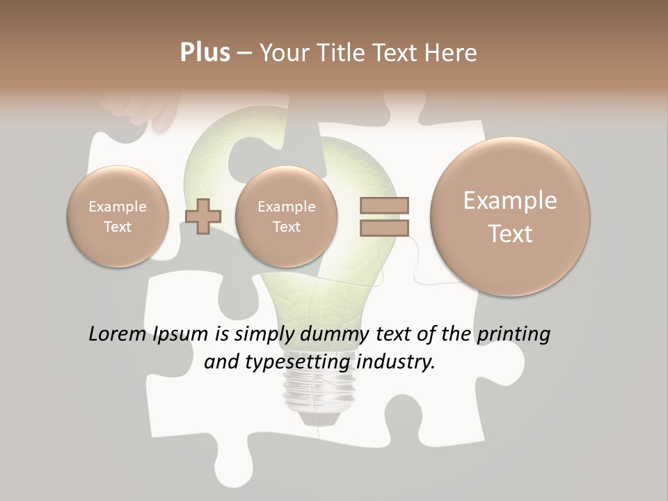 A Person Holding A Piece Of Puzzle With A Light Bulb PowerPoint Template