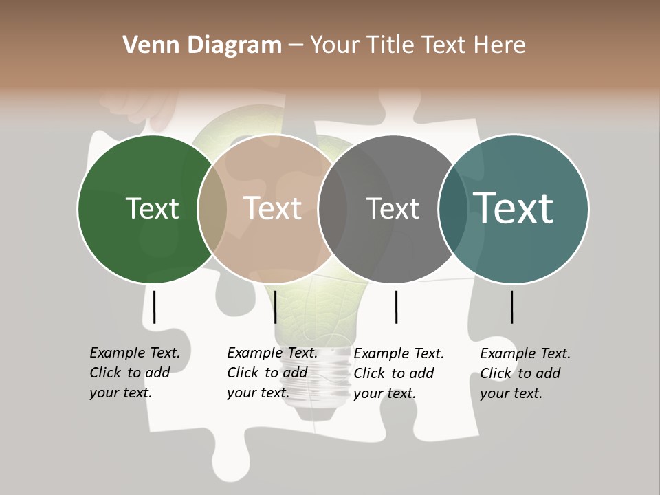 A Person Holding A Piece Of Puzzle With A Light Bulb PowerPoint Template