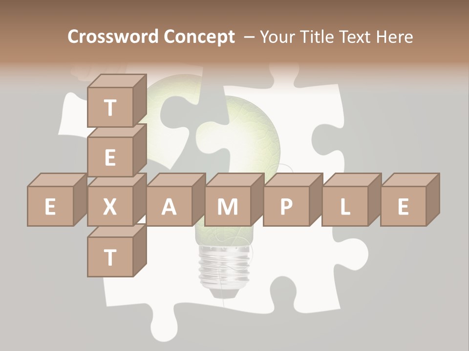 A Person Holding A Piece Of Puzzle With A Light Bulb PowerPoint Template