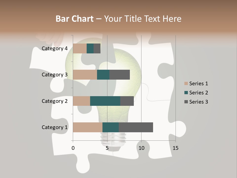A Person Holding A Piece Of Puzzle With A Light Bulb PowerPoint Template