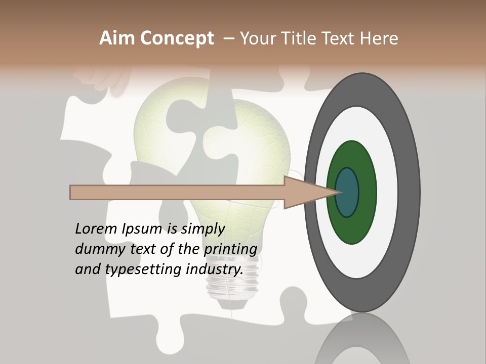 A Person Holding A Piece Of Puzzle With A Light Bulb PowerPoint Template