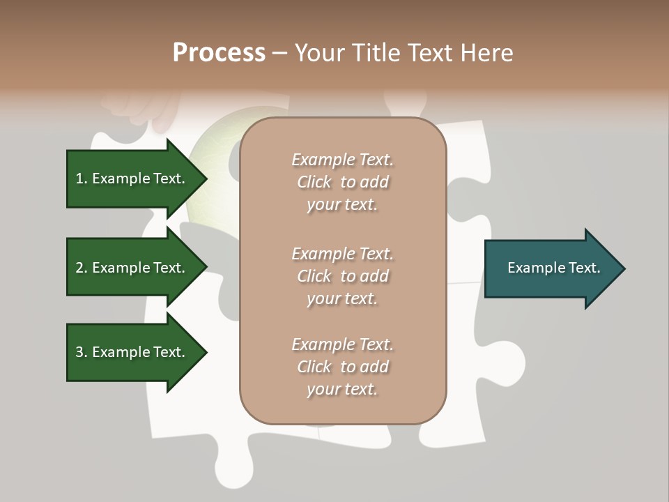 A Person Holding A Piece Of Puzzle With A Light Bulb PowerPoint Template
