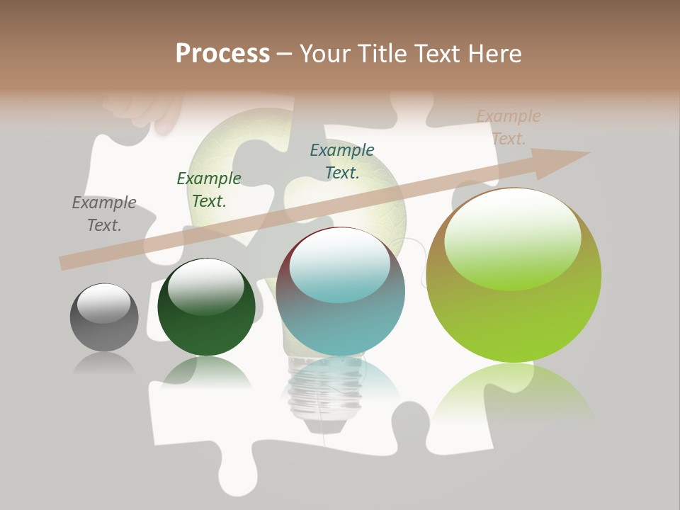 A Person Holding A Piece Of Puzzle With A Light Bulb PowerPoint Template