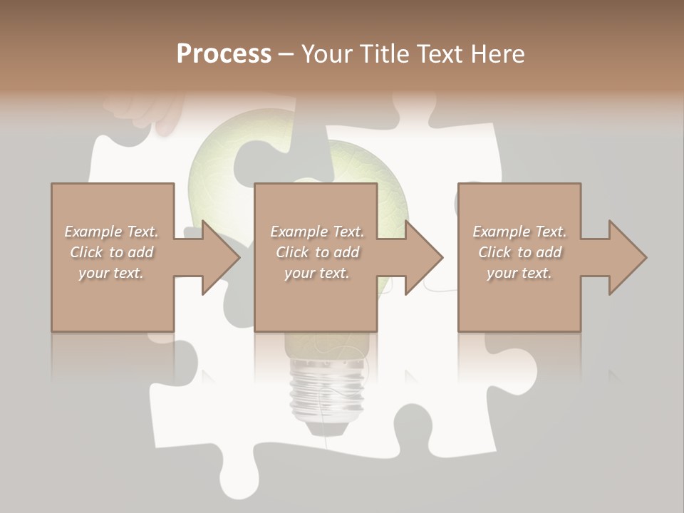 A Person Holding A Piece Of Puzzle With A Light Bulb PowerPoint Template