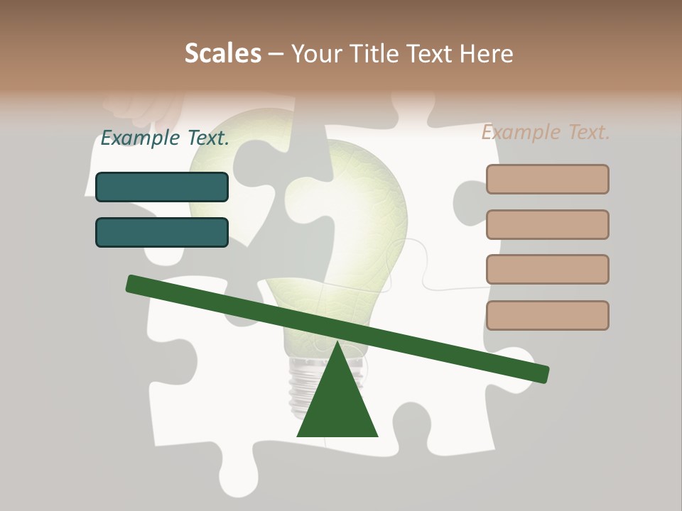 A Person Holding A Piece Of Puzzle With A Light Bulb PowerPoint Template